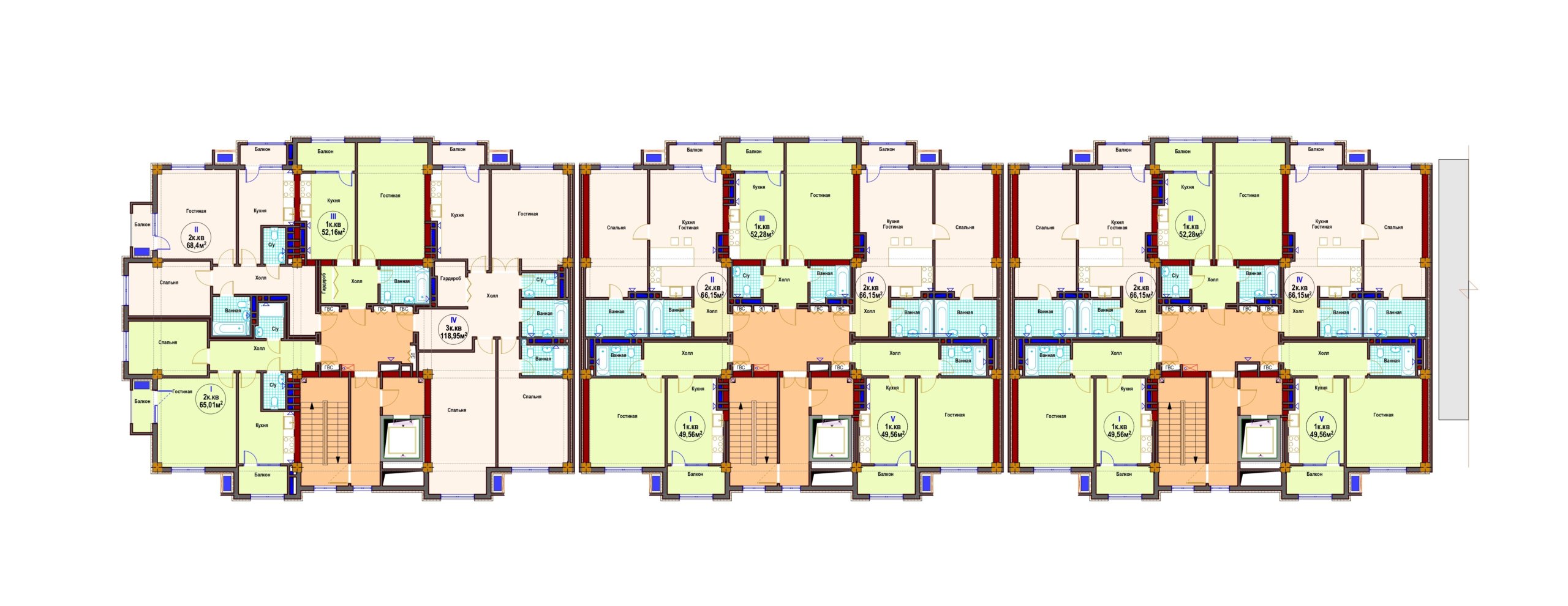 Общая планировка 8 этажа