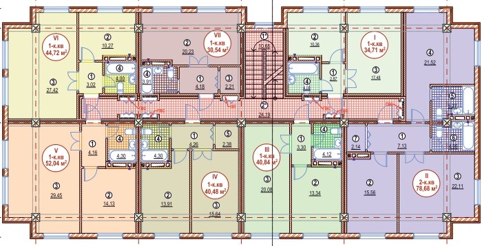Общая планировка 4-этажа